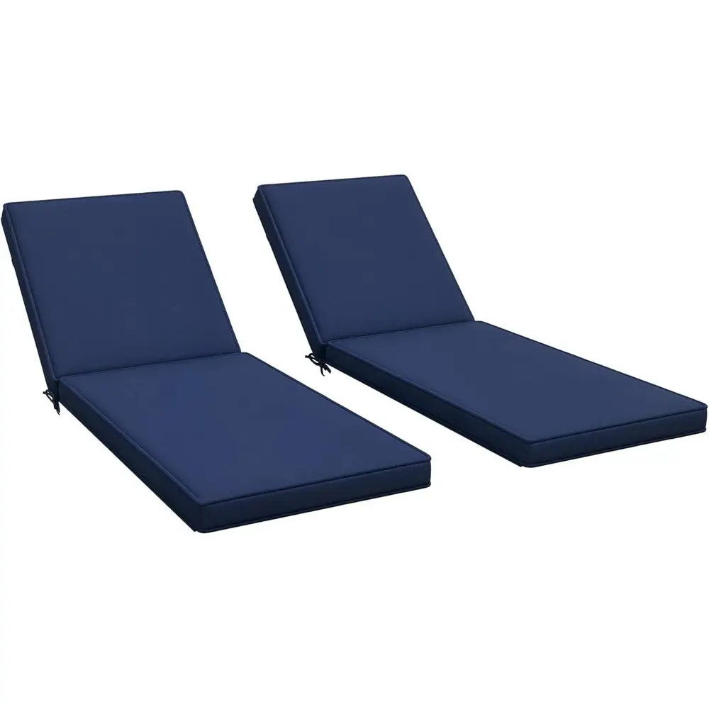 

Outdoor Chaise Lounge Cushion Set of 2, Durable, 72x21x3 inches, Sun Lounger Replacement, Removable Cover, Ideal for Patio, Pool