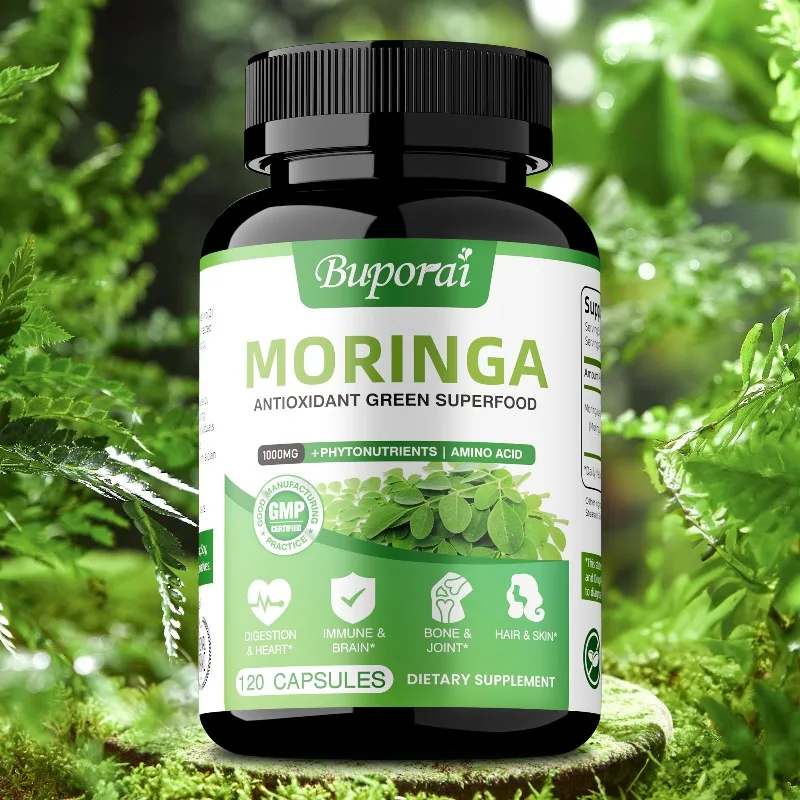 

Moringa Capsules - Antioxidants, Weight Management, Increase Satiety, Promotes Gut and Digestive Health, Boosts Immunity