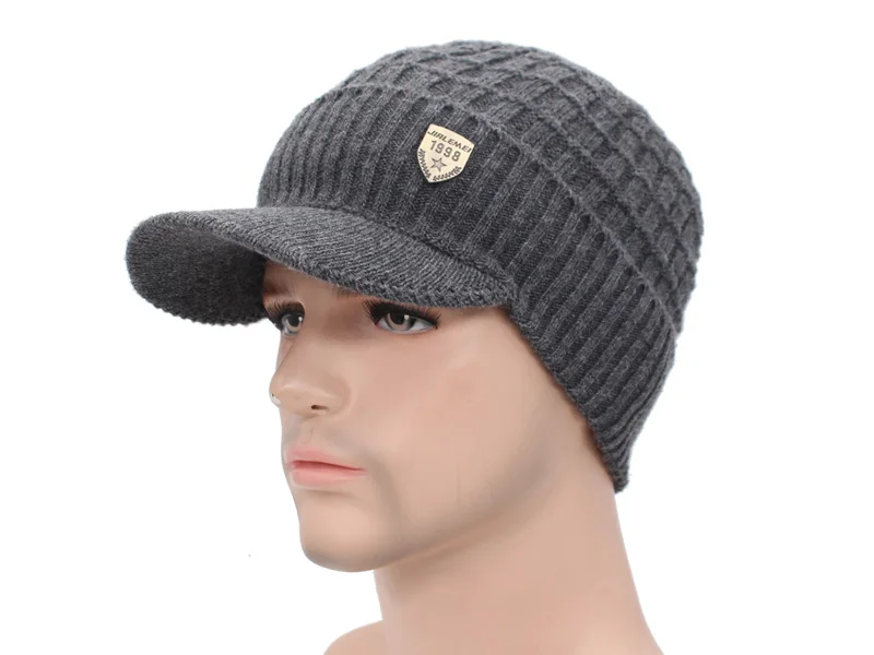 Gestrickte Hut Skullies Beanies männer Winter Hüte Für Männer Schal Kappe Frauen Winter Beanie Hut Beany Männlich Homme Gorro motorhaube Kappen – Detail 10