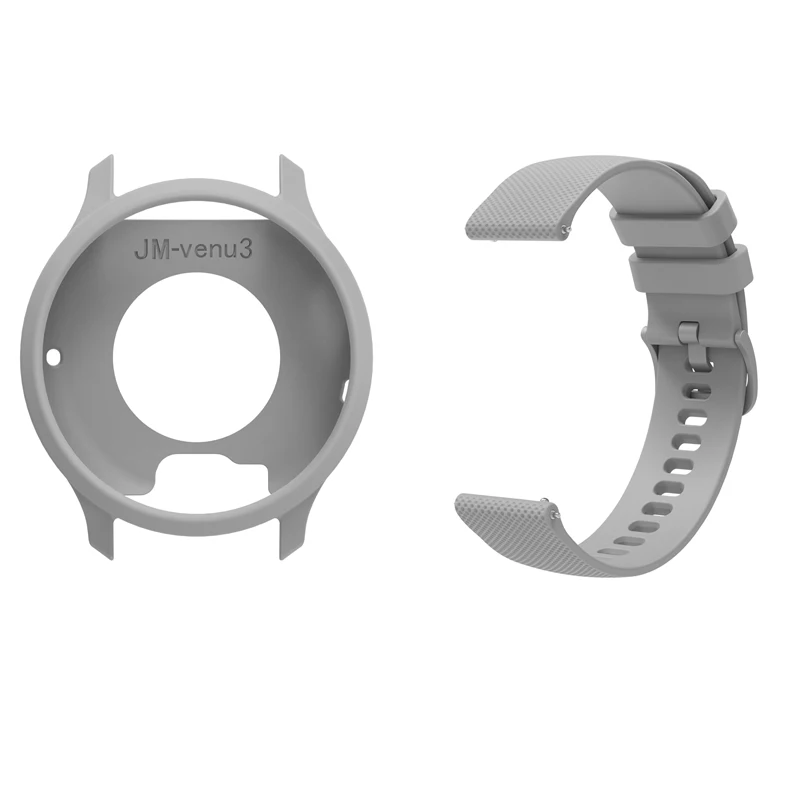 

1Set Silicone Cover+Silicon Wristband For Garmin Venu 3 Venu3 Smartwatch Replacement Strap Protective Skin Soft Shell Case Guard