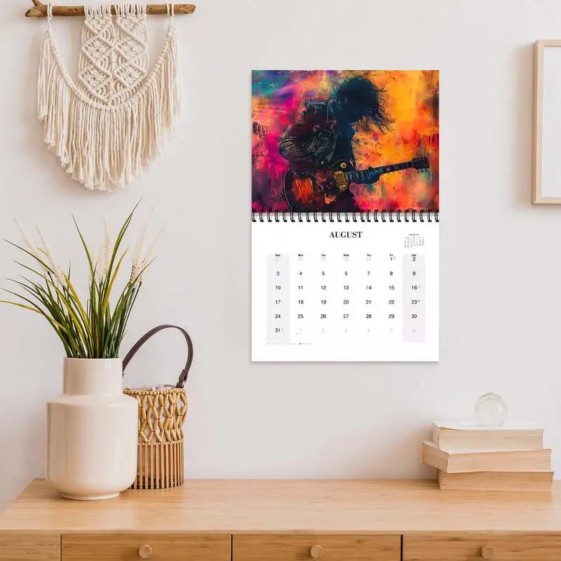 2025 Punk Art Calendar Punk Rock Calendar Daily Weekly Monthly Planner Jan Dec 2025 Easy Planning Wall Calendars