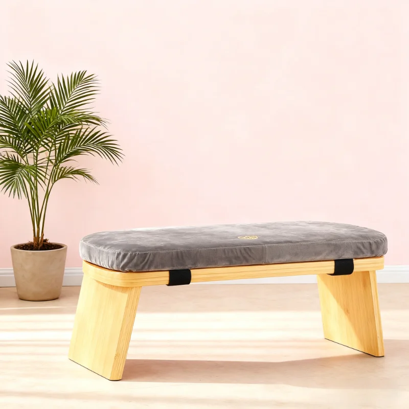 Foldable wooden stool kneeling prayer stool ergonomic meditation stool for yoga