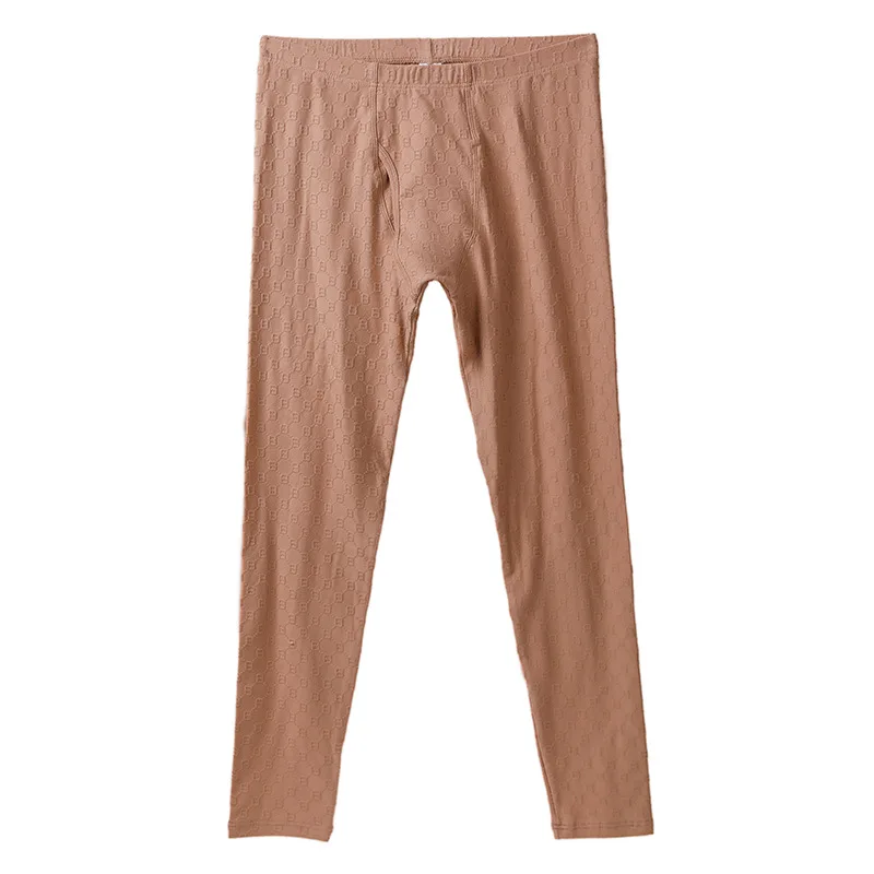 

Men's Long Johns Pants Thin Honeycomb Cotton Thermal Underwear Breathable Soft Slim High Elastic Inner Wear Leggings