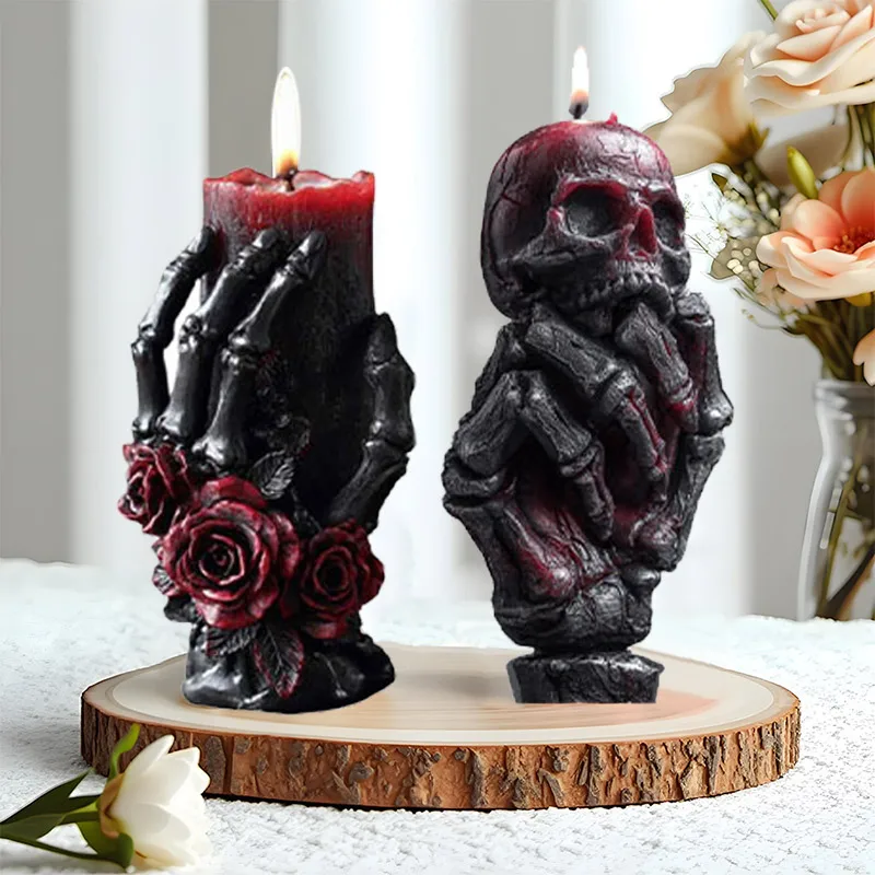 Серия Bone Hand, ароматерапевтическая свеча, силиконовая форма, сделай сам, Хэллоуин, скелет, свечи, принадлежности для изготовления, ужас, скелет, ручная шлифовальная машина Серия Bone Hand, ароматерапевтическая свеча, силиконовая форма, сделай сам, Хэллоуин, скелет, свечи, принадлежности для изготовления, ужас, скелет, ручная шлифовальная машина