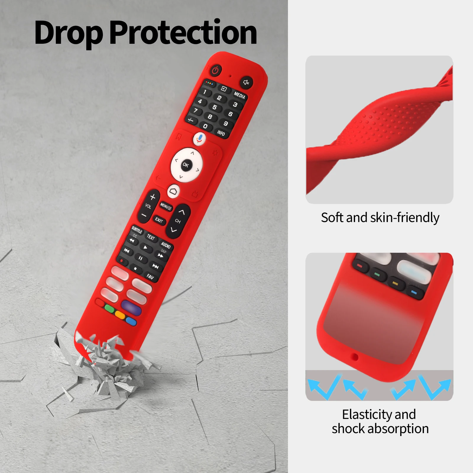 Haier Smart TV Remote Control HTR-U32 Full Cover Silicone Protective Case Anti-skid and Shockproof