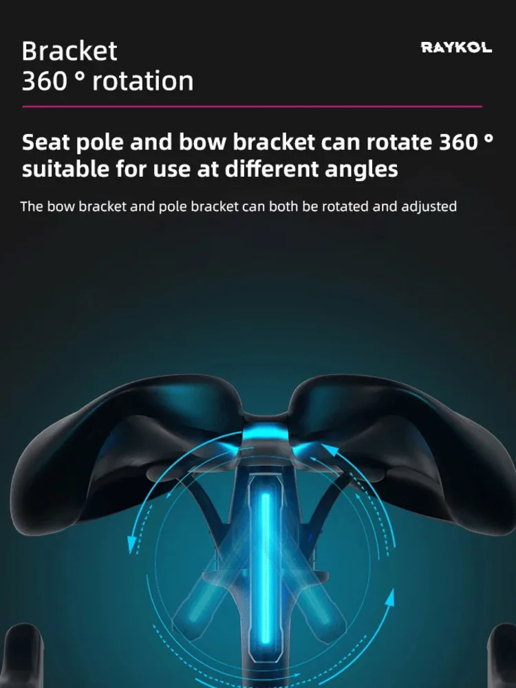 

ESLNF Bike Light Waterproof Colorful 360-Degree Adjustable Intelligent Brake-Sensing Bicycle Water Flow Taillight