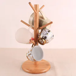 Wood Tree Coffee Cup Holder Durable And Environmentally Friendly Suitable For Hanging Coffee Mugs