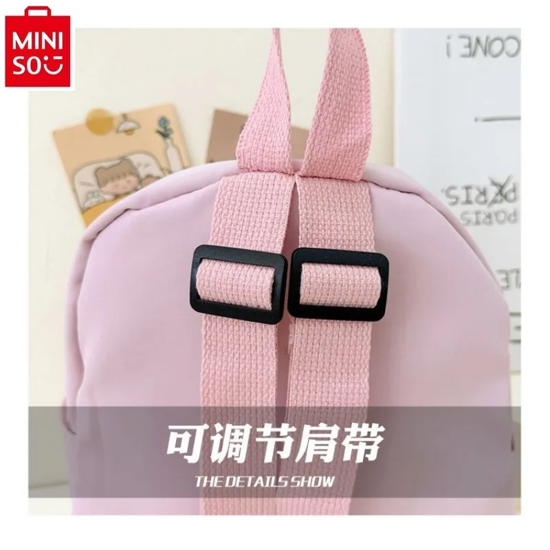 MINISO ransel perjalanan luar ruangan kartun Disney tas penyimpanan kapasitas besar cetak lucu Donal Bebek kualitas tinggi pelajar