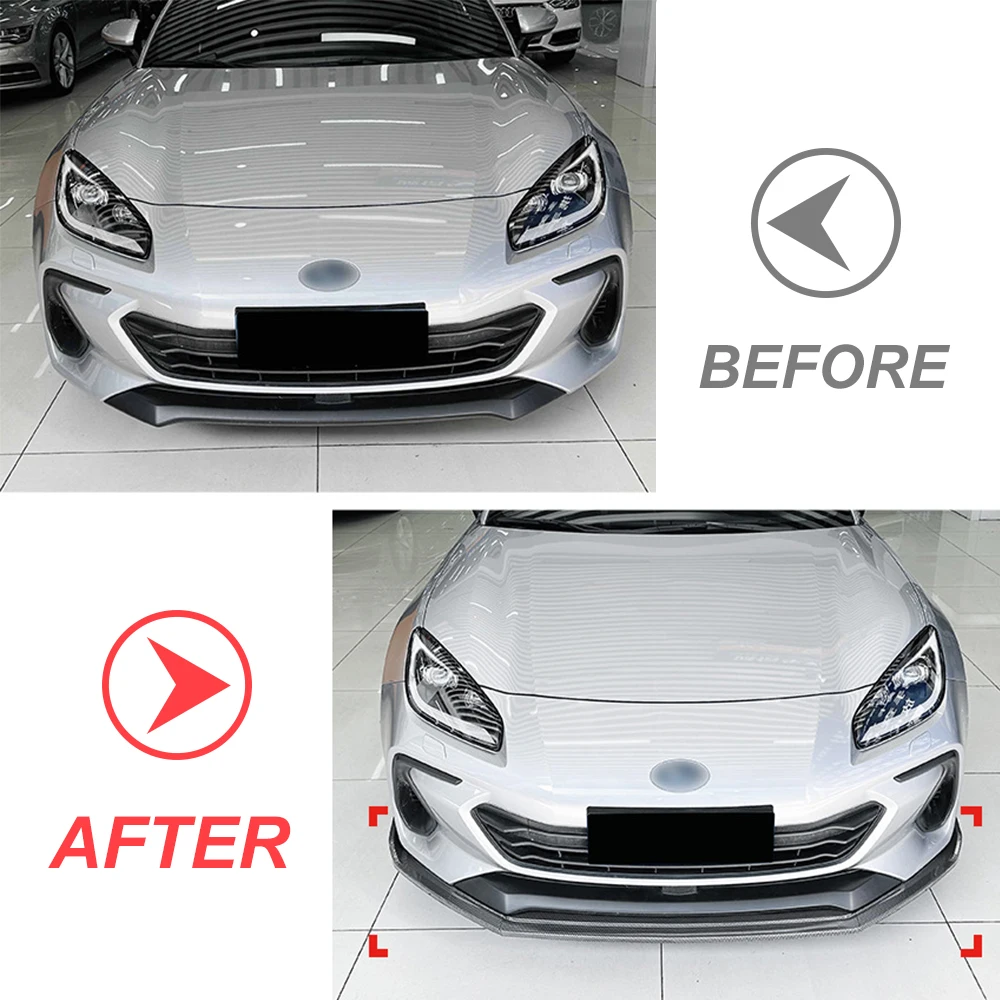 For Subaru BRZ Toyota GR86 2021 22 23 24 Car Front Bumper Lip Chin Spoiler Splitter Diffuser Body Kit Protective Accessories