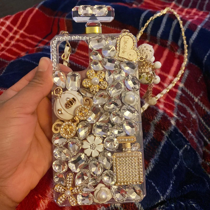 Glitter Clear Diamond Phone Case For iPhone 11 12 13 14 15 16 Pro Max Rhinestone Cover For IPHON 13 Pro 14 15 Pro max Bling Girl