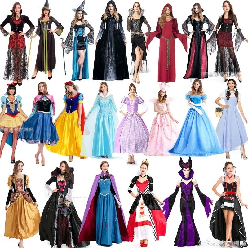 

Adult Halloween Role Costume Fairy Tale Theme Performance Clothes Elsa Princess Costume Stage Outfit Chinese Manufacturer
