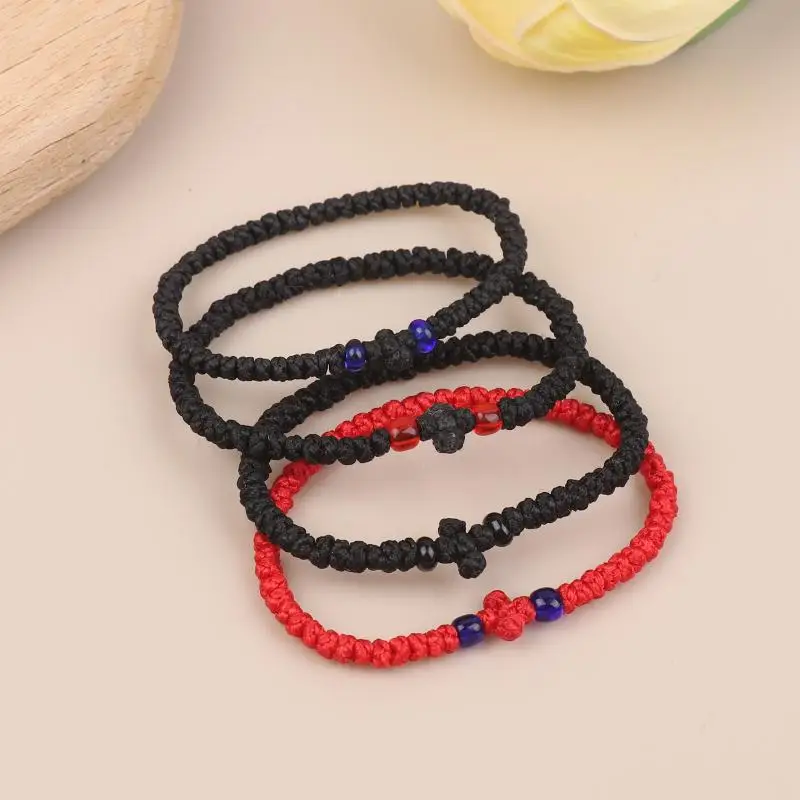 ~*New 1/5Pcs Greek Orthodox Handchain Handmade Prayer Rope Bracelet  Bangle Elegant Religious Jewelry Gift For Women Mens