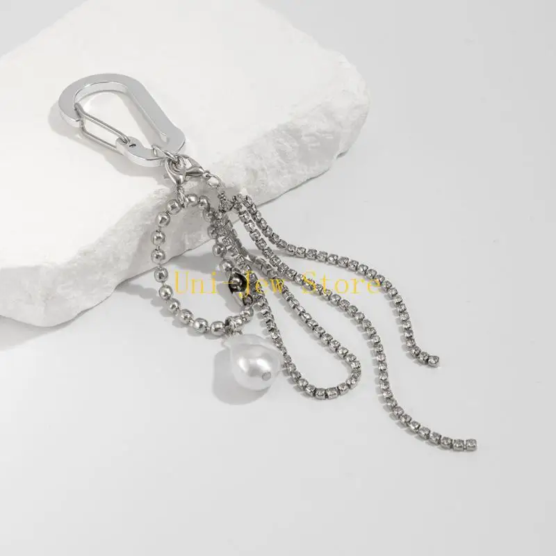 40 جيجا بايت الباروك مستوحى من اللؤلؤ فو مفتاح حلقة سبيكة مقطع ملحق متعدد الأغراض للاستخدام اليومي #3