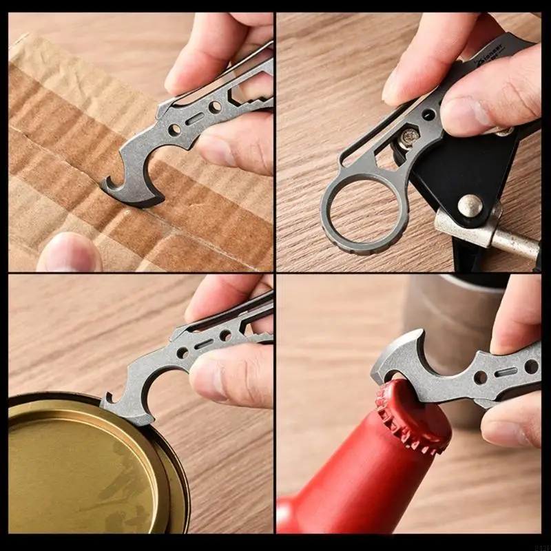 

242F Titaniums Alloys Bottles Opener Crowbars Wrench Mini Prys Bar Multifunctional Tool