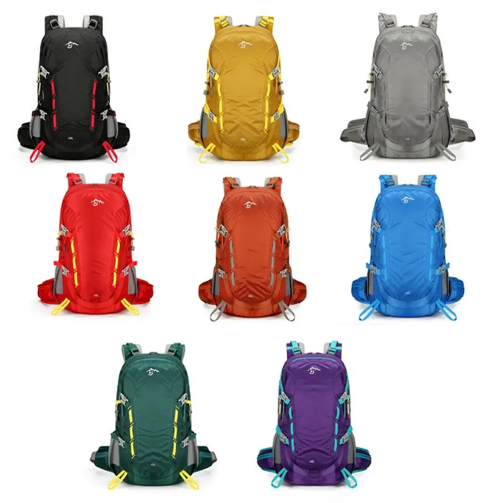 40L กระเป๋าเป้สะพายหลังปีนเขาหลายสีความจุขนาดใหญ่กีฬากระเป๋าเป้สะพายหลังทนต่อการสึกหรอกระเป๋าเป้สะพายหลังเดินทางกันน้ํากีฬากลางแจ้ง