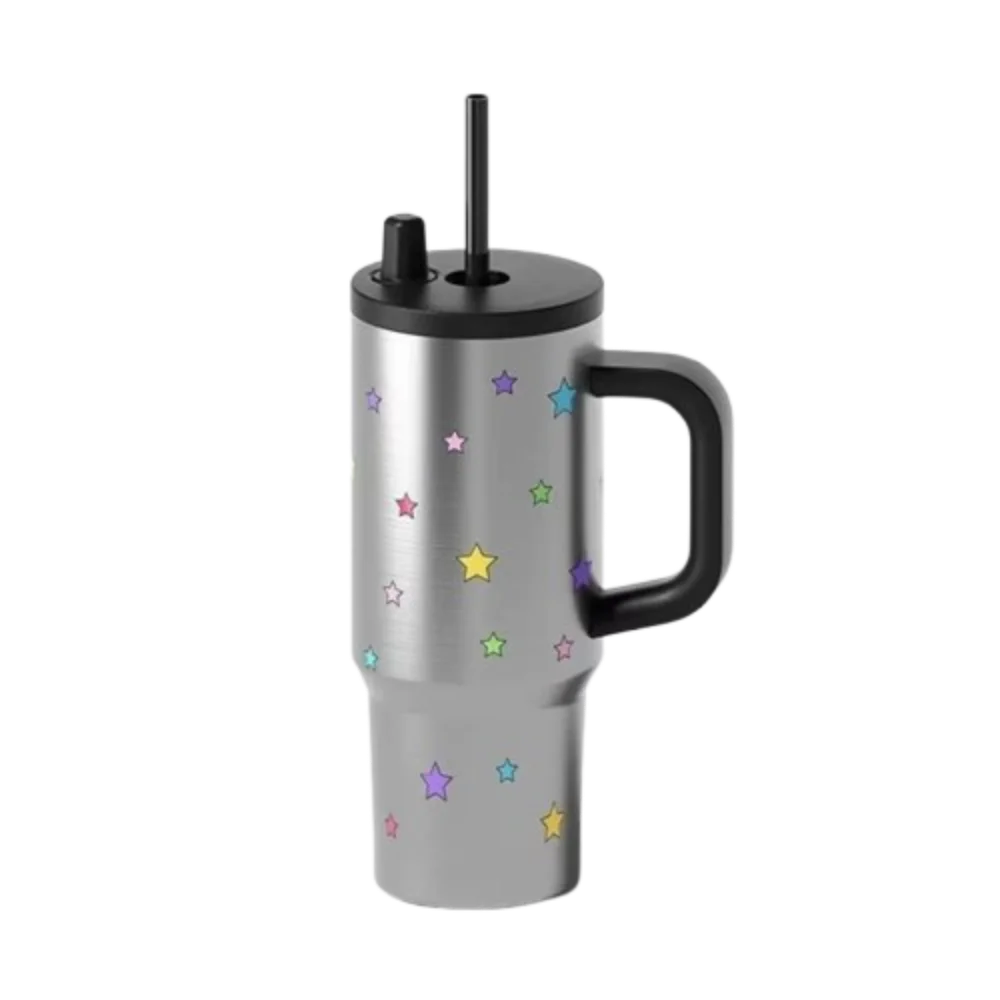 

With Straw Insulated Water Bottle Large Capacity 710ML Portable Insulation Cup 316 Stainless Steel Portable Thermal Cup
