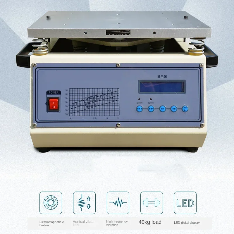 

Vertical and horizontal vibration test machine of variable frequency electromagnetic vibration table; three-axis vibration test
