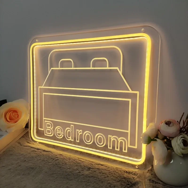 3D Carve Neon Sign com Dimmer Switch, Luzes LED personalizadas, Decoração de parede para casa, Loja, Decorações de quarto, Estética, 12 cores