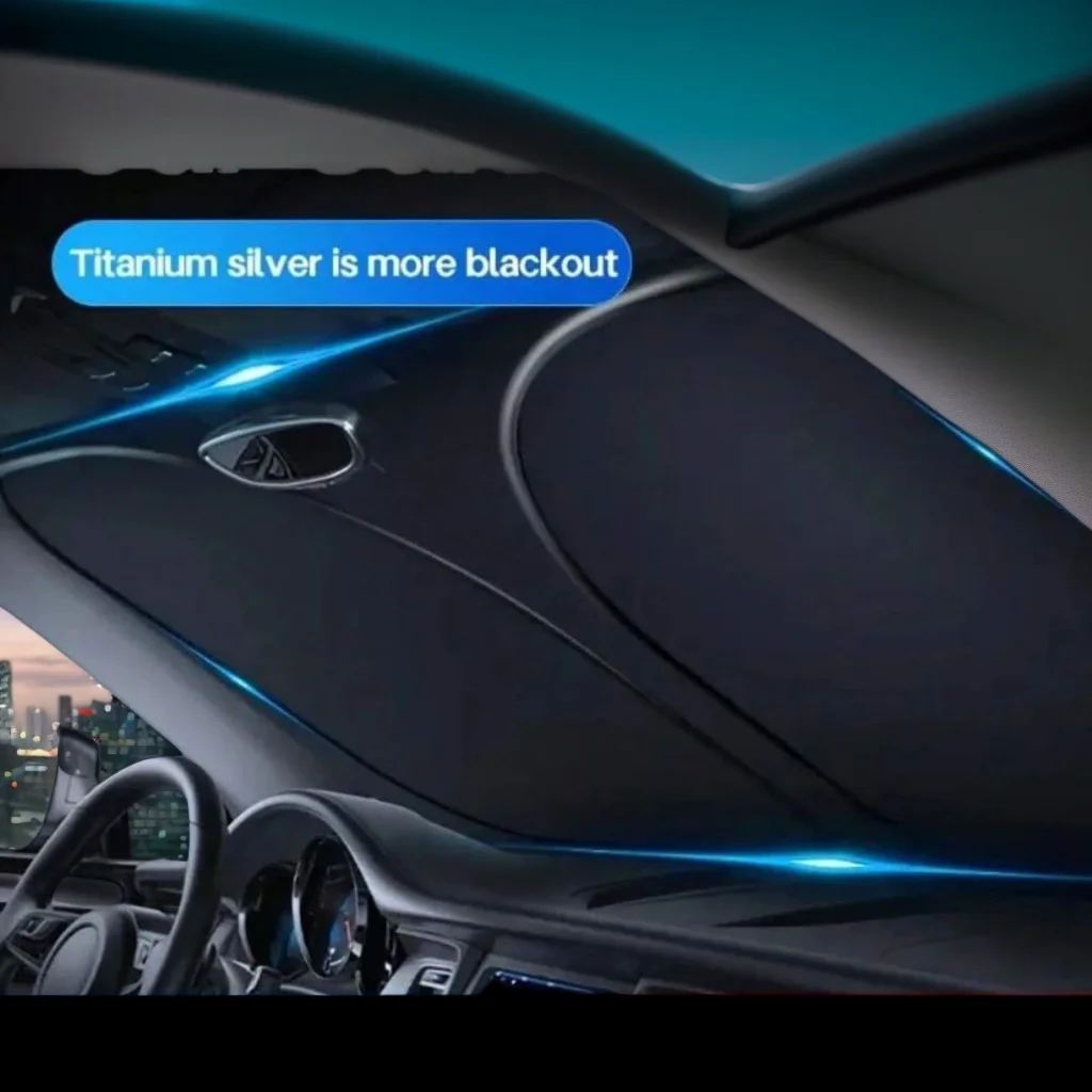 

​ ​ Солнцезащитный козырек на лобовое стекло автомобиля - зонтик с УФ-защитой для переднего окна, летний аксессуар ​ ​