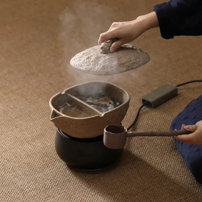 

Tea Brewing Bowl with Spoon for Traditional Easy To Use Fits Home Gathering Around The Stove Brew Tea Ceramics