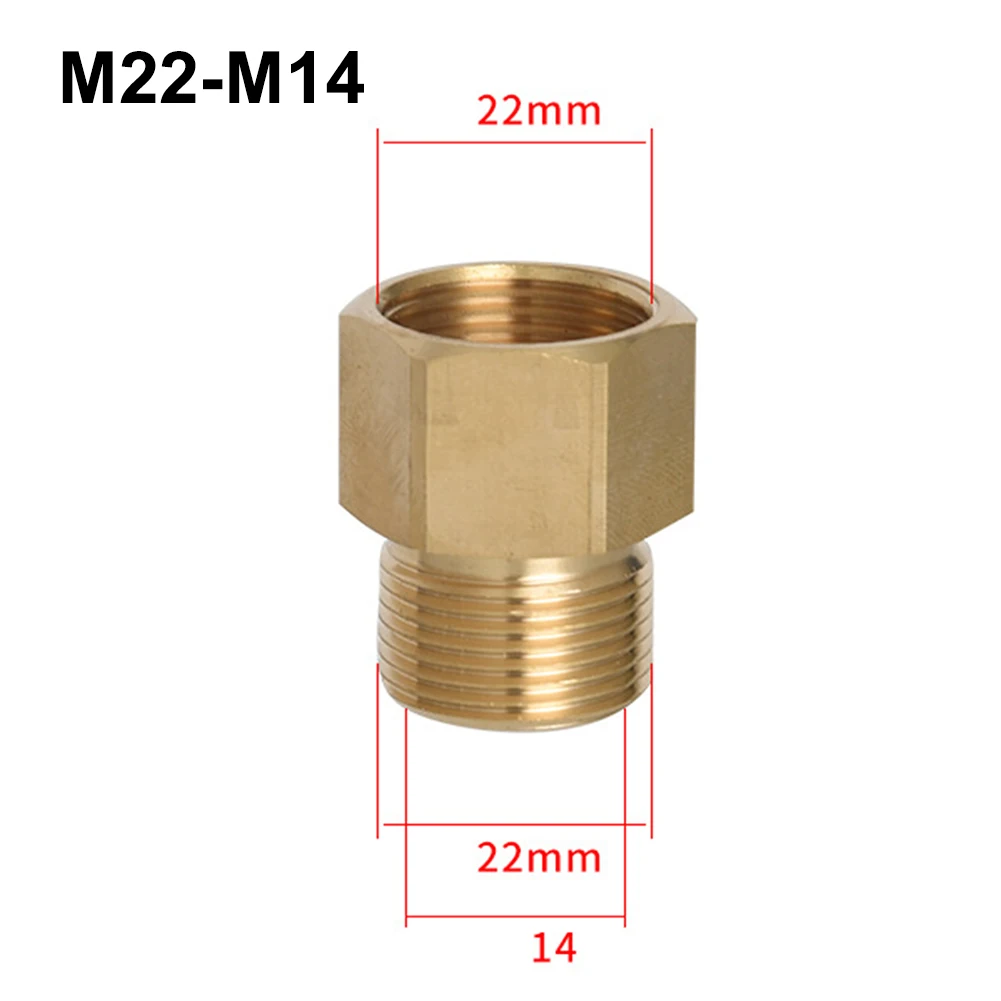 Brass Pressure Washer Hose Coupler Adapter for Connecting Extension Hose Sections with for m22 Swivel Fitting Interface