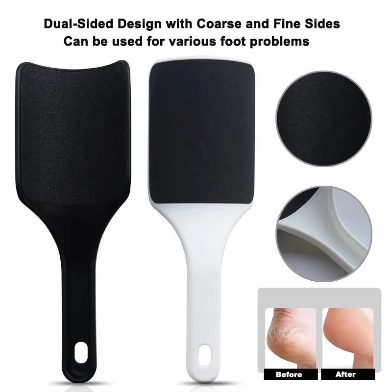 Fußfeile, professionelle Raspel, Ferse gebogene Reibe, harte abgestorbene Haut, Hornhautentferner, grobe und feine Seiten, Fußpflege-Werkzeuge