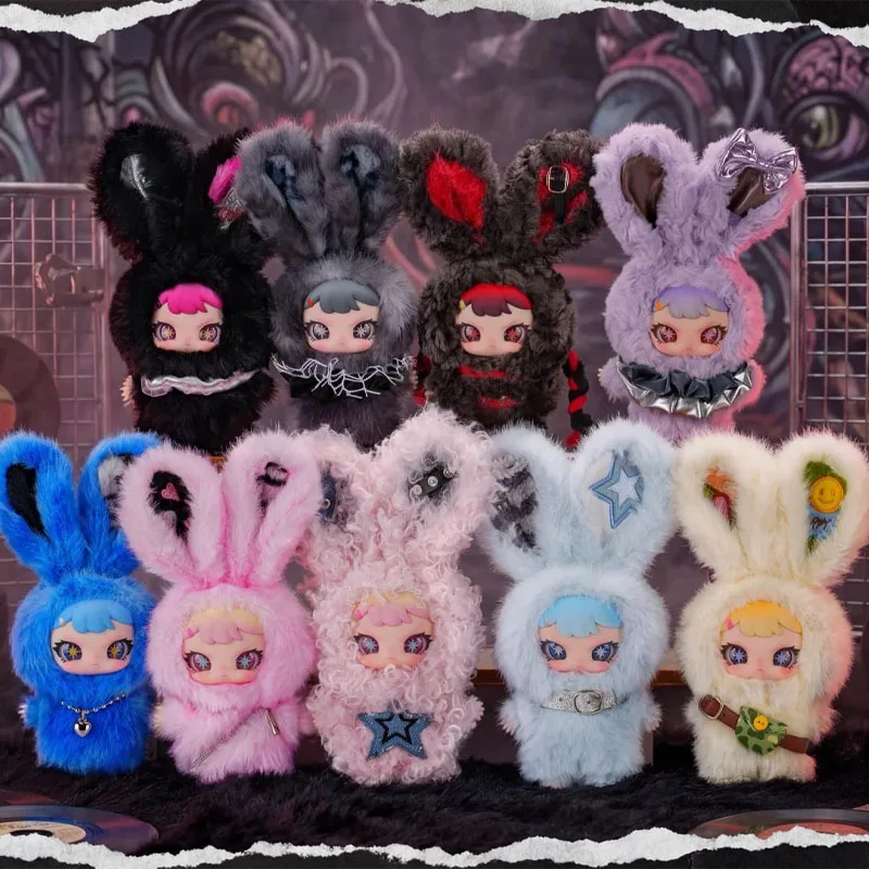 

Rebaby Escape Plan Series Plush Mystery Blind Box Vinyl Face Bag Charm Trendy Keychain Cute Rabbit Doll Surprise Birthday Gifts