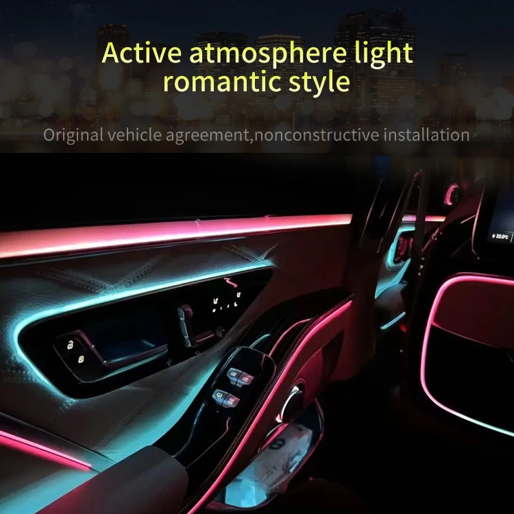 64 لون LED التصميم S580 نشط المحيطة طقم مصابيح اكسسوارات السيارات الداخلية لمرسيدس بنز S-class W223