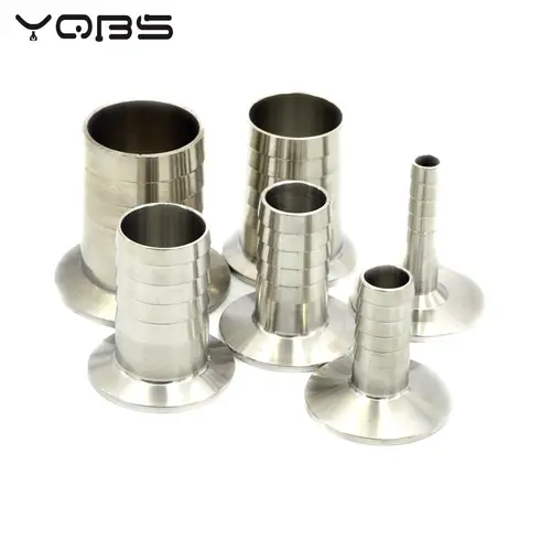 YQBS 8mm 10mm 16mm manguera púa tubo sanitario montaje Tri abrazadera tipo virola acero inoxidable SUS SS 304 para elaboración casera