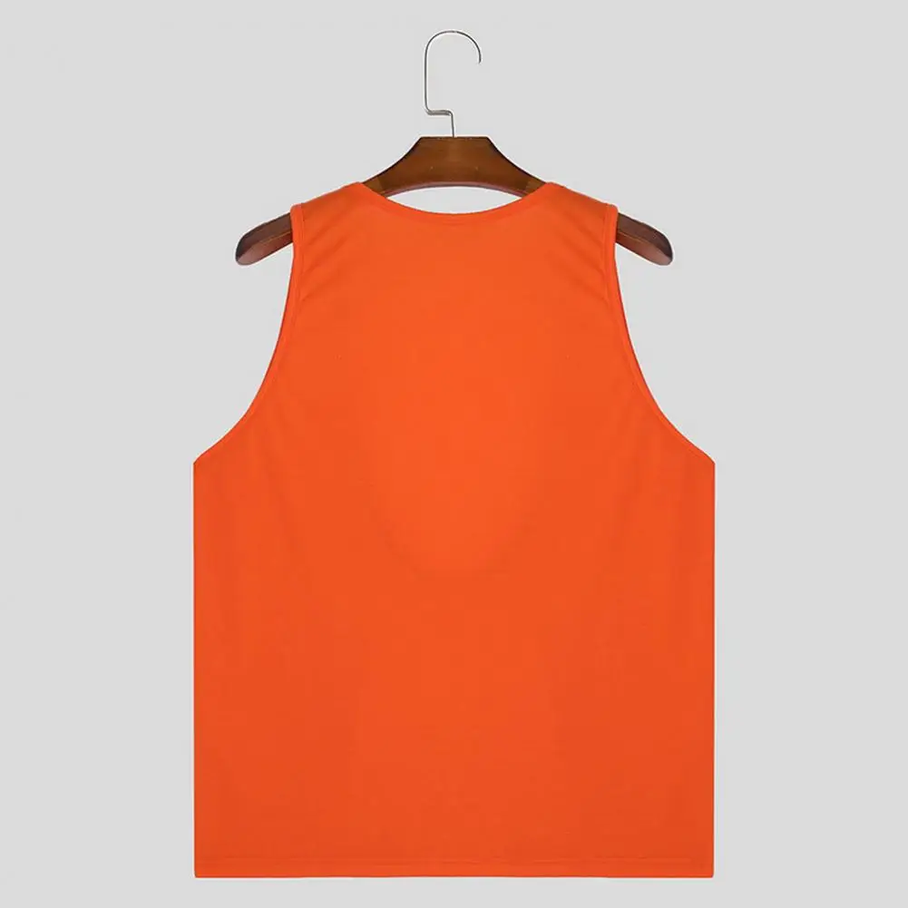 Men Sport Vest Deep V-Neck Wide Straps Sleeveless Solid Color TankTops Loose Fit Casual Versatile Vest Men Sleeveless Sports Set