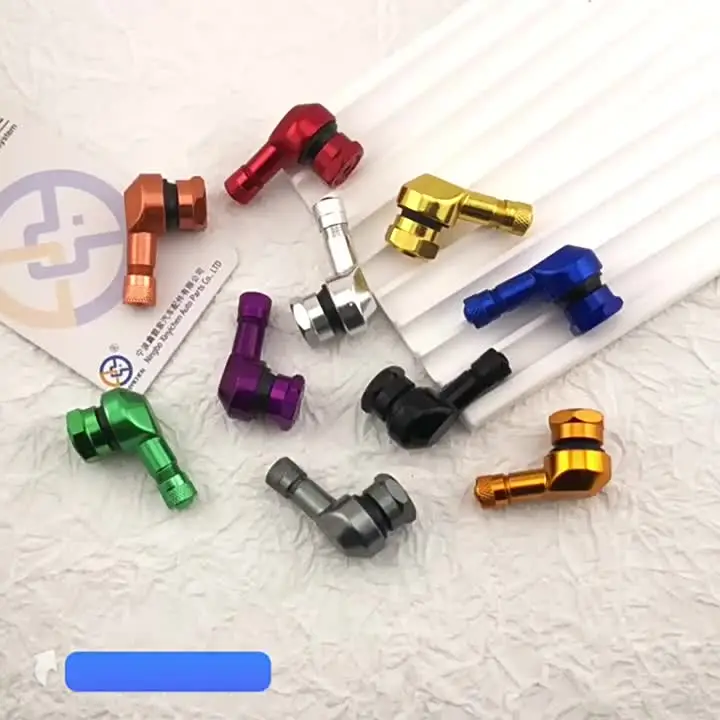 2PCS 90 Degree Angle Motorcycle Rim Tire Wheels Spare Parts Valve Elbow Motorbike Wheel Tire Tubeless Valve Stems Rim Wheel Part