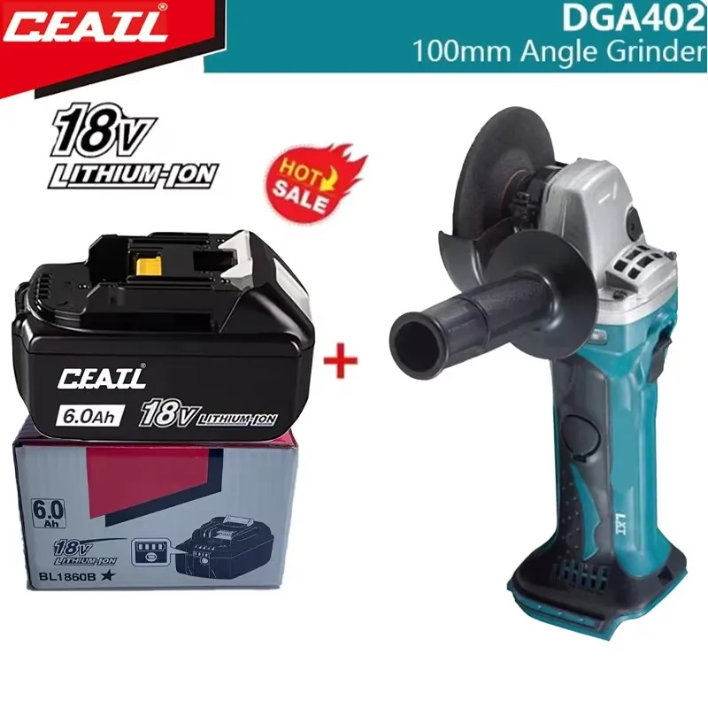 

For Makita 18V 125mm DGA402 brushed lithium electric Angle grinder rechargeable cutting machine High-power polishing machine