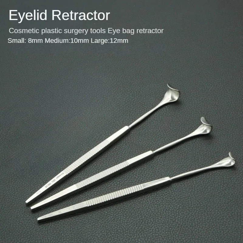 Retrator De Pálpebra De Aço Inoxidável, Ferramentas De Cirurgia Plástica Cosmética, Eye Bag Retractor, 8cm