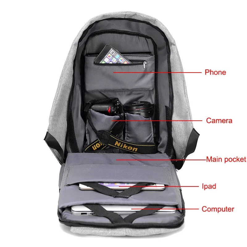 Motorcycle Anti-theft Backpack Bag 15.6 Inch Laptop Mochila Male Waterproof Back Pack Large Capacity School Backpack Designer