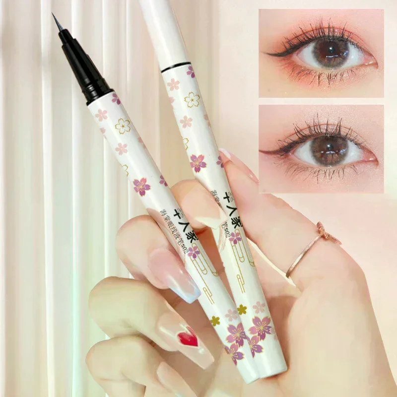 Super cienki, wodoodporny eyeliner w płynie, koreański makijaż dla kobiet, szybkoschnący, gładki eyeliner, długotrwały pisak do dolnej powieki, kosmetyki.