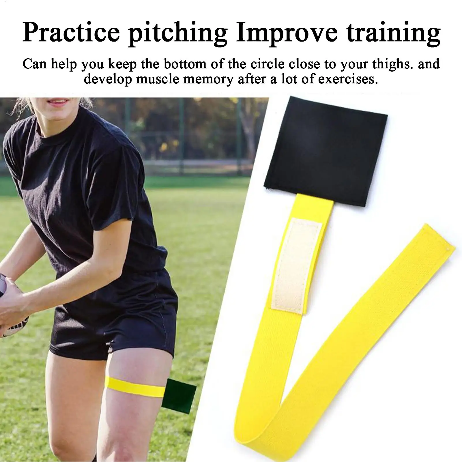 Softball-Pitching-Trainer, Beinbänder, Softball-Pitching-Trainingshilfe für Anfänger, verbessert die Wurfgenauigkeit, Ball-Sportgeräte
