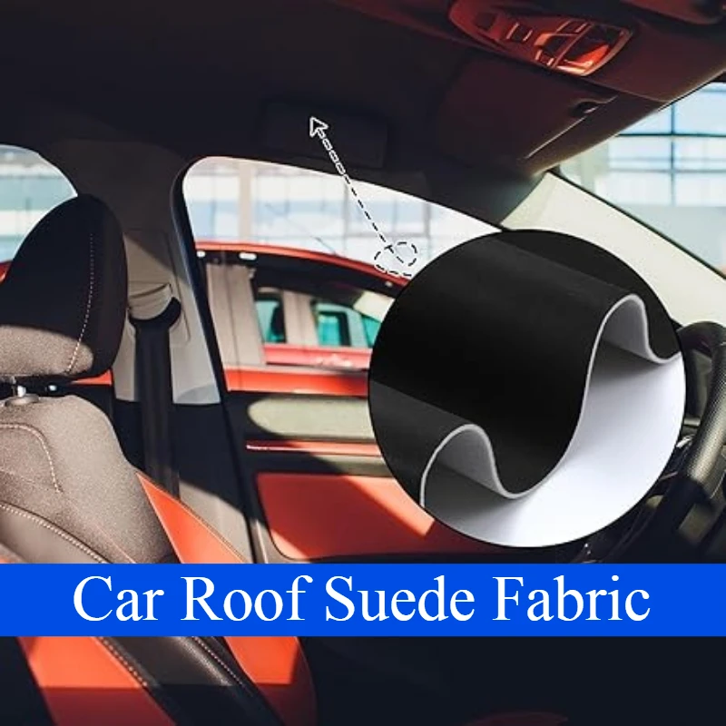 

100/200/300x150 см замшевая бархатная ткань на крышу автомобиля небесная ткань для оббивки салона с пенопластом отпадающая ремонтная ткань DIY