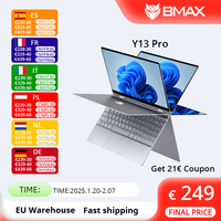 BMAX Y13PRO 360° Laptop 13.3 inch Notebook Windows 11 16GB RAM LPDDR5 512GB SSD 1920*1080 IPS Intel N100 laptops Computer