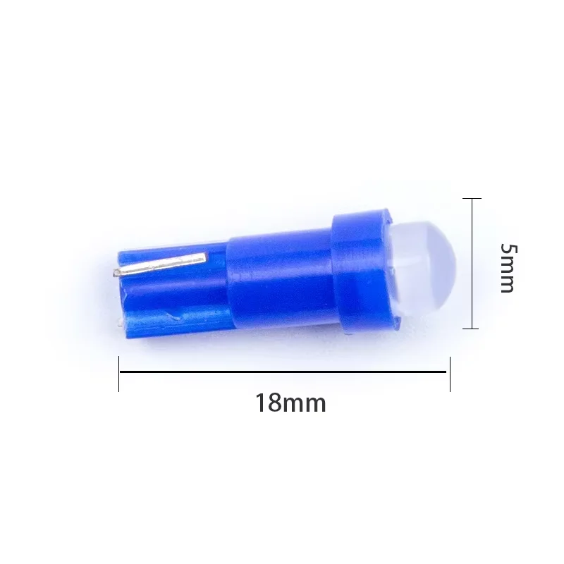 10pcs T5 LED Lights T5 COB W1.2W W3W LED Car Interior Light Auto Side Wedge Dashboard Gauge Instrument Lamp Bulb 12V white green image 2