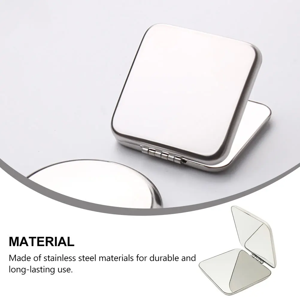 

1Pcs Mini Mirror Portable Vanity Mirror for Women High Definition Clear Surface Exquisite Gift Choice White