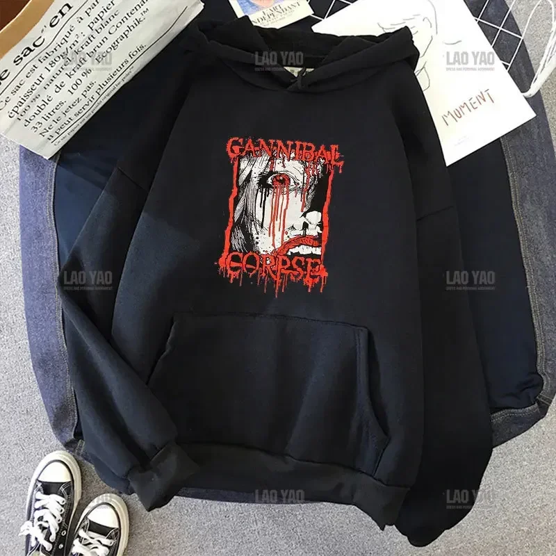 CANNIBAL CORPSE Metal Rock Crewneck Fashion Printed Sweatshirt Gothic Top Harajuku  Unisex Clothing Men's Clothing