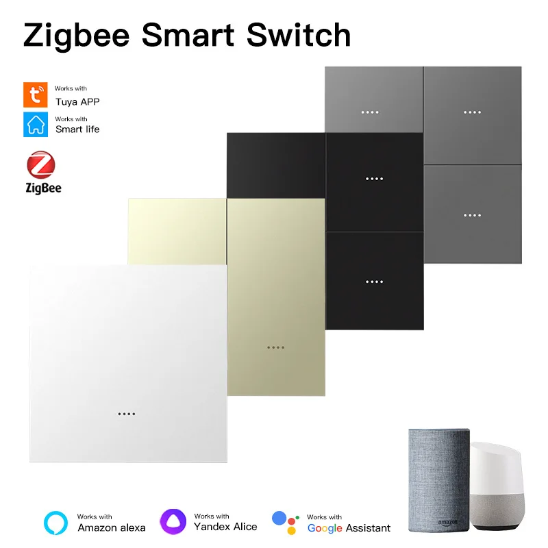 zigbeeGraffiti switch Square FrameAPPWireless Remote ControlAlexaGoogle Voice Intelligent Scenario