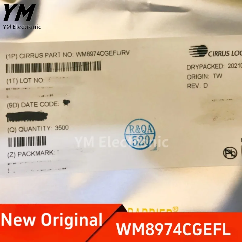 New Original WM8974CGEFL WM8974G QFN24 Low power audio codec chip