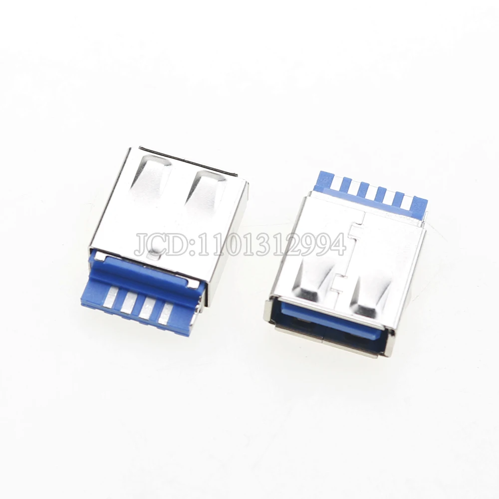 10PCS USB 3.0 Female Connector Micro USB Jack Dual Charging Socket High-speed Data Transmission for Laptop U Disk Printer