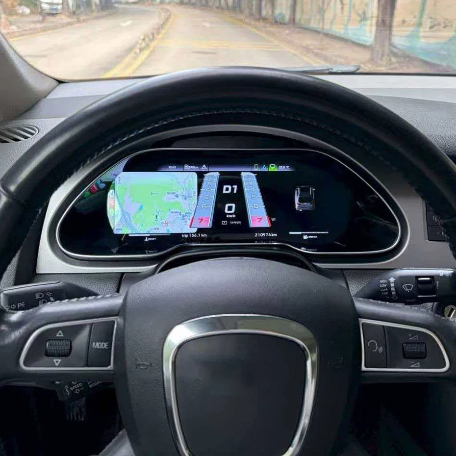 For Q7 2005 2006 2007 2008 2009 2010 2011 2012 2013 2014 2015 Digital Cluster Instrument with Carplay Cockpit