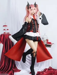 The Ending Flame Angel Cos Dress Halloween Vampire Anime Set Krulu Cosplay Clothes Girl