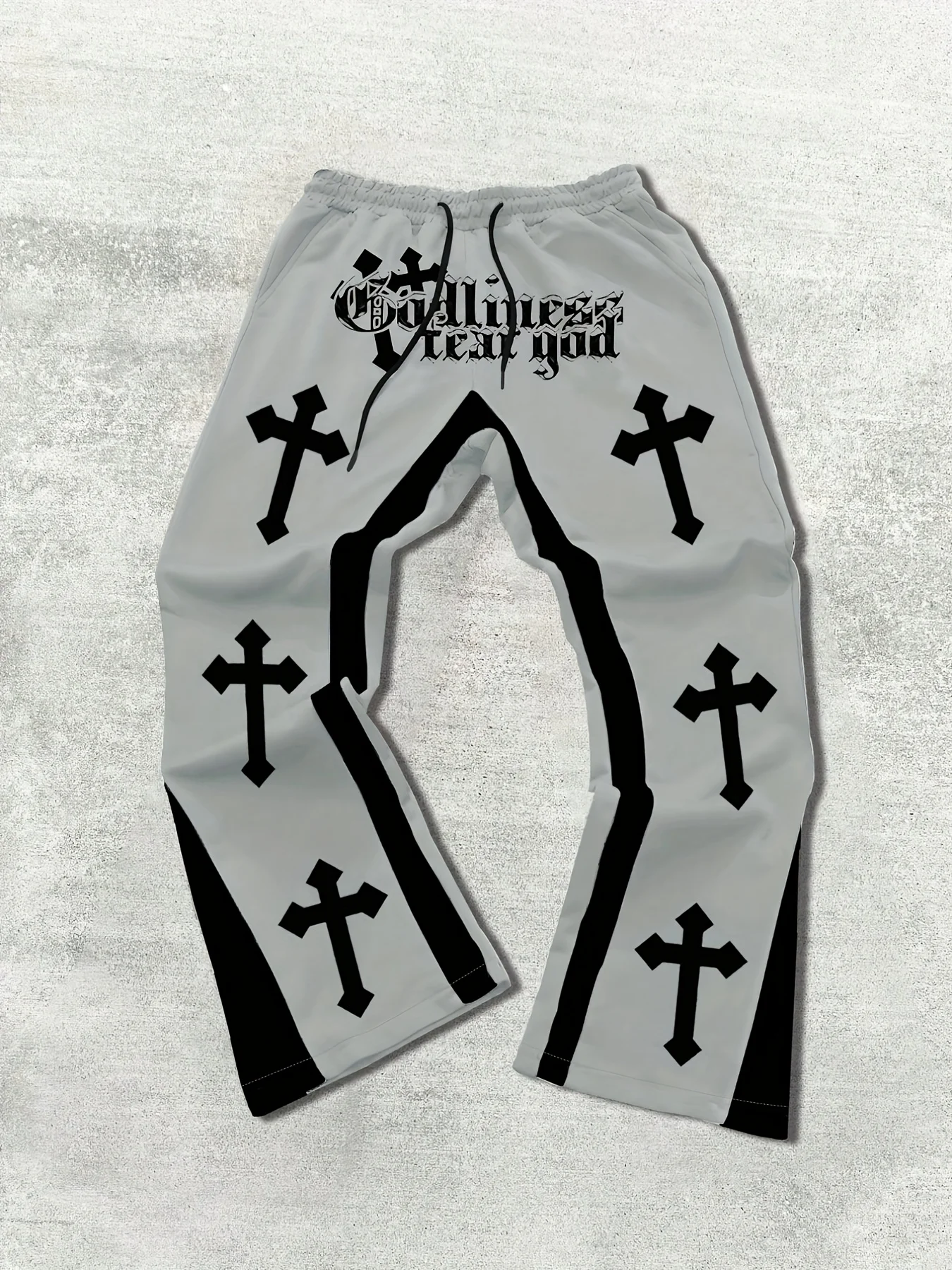 

Hot-selling Trend Cross-printed Men's Trousers Wide-leg Trousers Breathable and Quick-drying Casual Sports Wide-leg Trousers