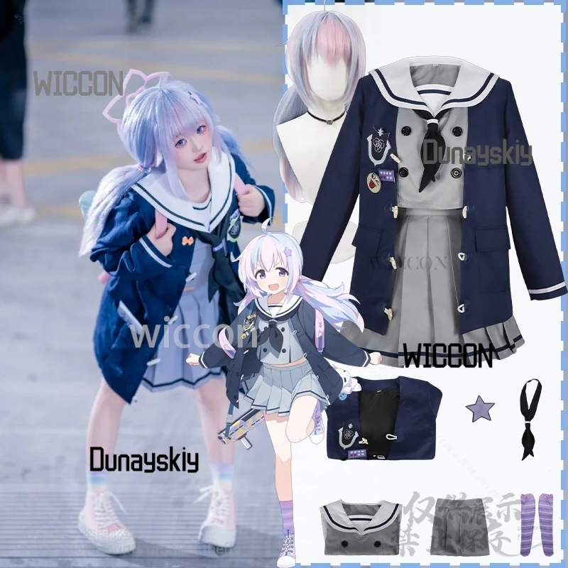 

Uzawa Reisa Cosplay Game Blue Archive Anime Kawaii Loli Japanese Girls JK School Uniform Dress Lovely Lolita Wigs Cos Customized