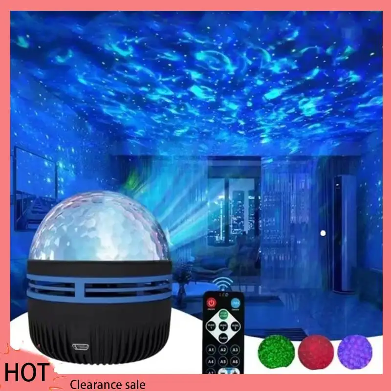 A88Z Northern Lights Night Light LED Projection Lamp Remote Control USB Chargeable Colorful Atmosphere Light Decoration