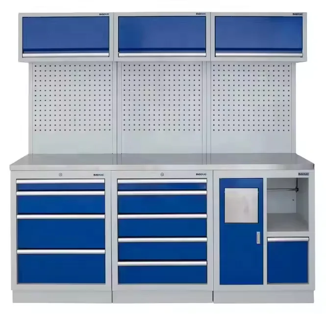 Рабочая станция для гаража Модульный верстак Шкаф для инструментов Шкаф для мастерской Стальной нагрудный верстак для инструментов Прочный гаражный шкаф для хранения вещей